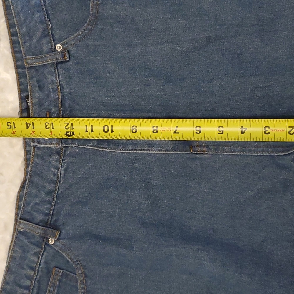 Boo Hoo Boho Womens Scallop Hem Jean Shorts Size 16 - Picture 10 of 13